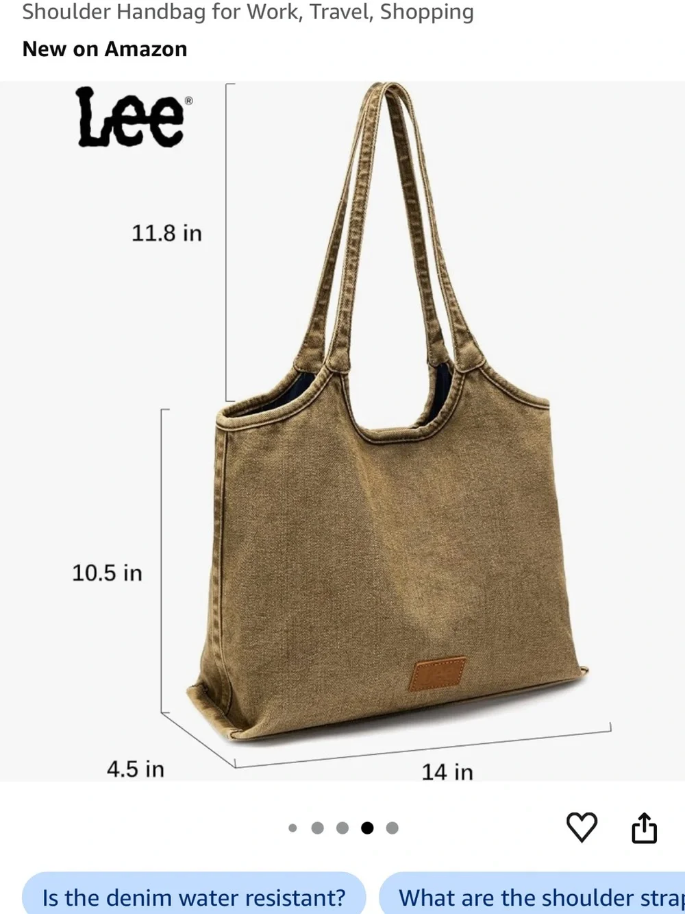 lee soft deniem hobo bag